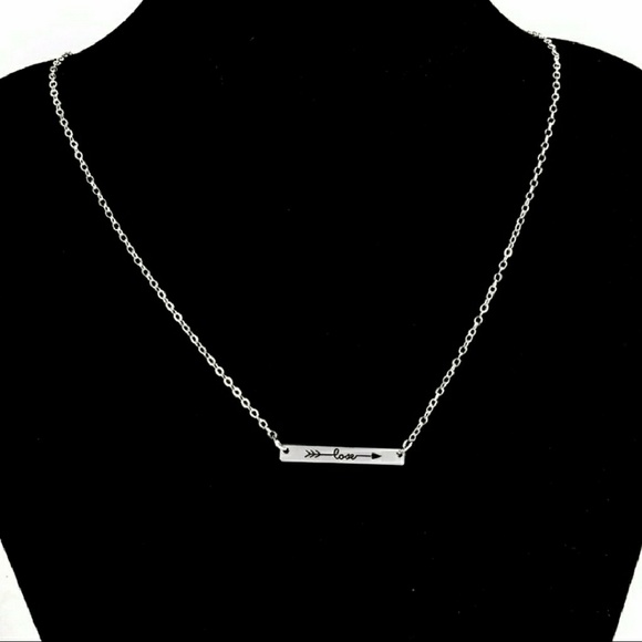 ✨Silver ✨ Amore Bar Pendant Necklaces Love Arrow - Picture 3 of 6